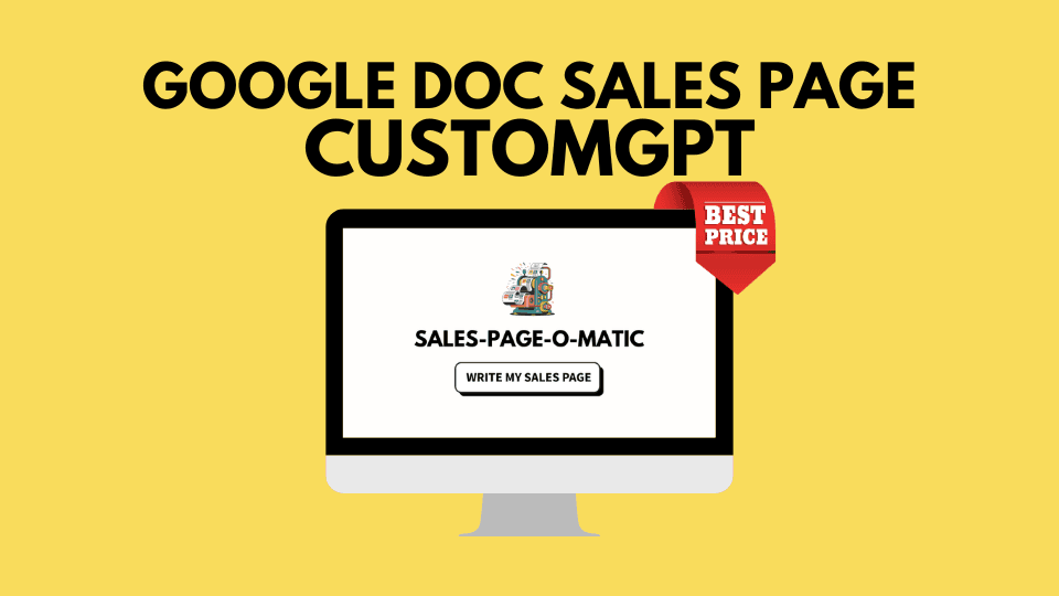 Sales Page Writing CustomGPT